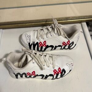 Minnie Mouse Kids Sneakers - White with Red and Black Accents